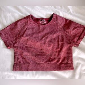 Red workout top